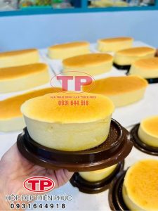 Hộp F71 đựng bánh gato fan - Hộp F71 đựng bánh gato vừa khuôn D04 - Hộp F71 đựng bánh flan chesse  