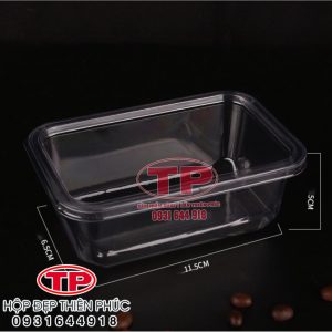 Hộp mousse JY1250 chữ nhật - Hộp đựng bánh mousse chữ nhật JY1250 - Hộp JY1250 đựng tramisu - Hộp đựng bánh red velvet