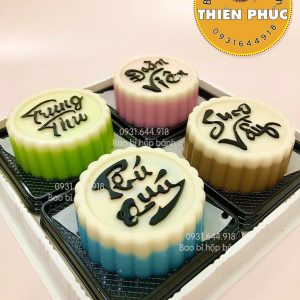 Hộp H121 đựng 4 bánh trung thu rau câu - Hộp H121 đựng bánh bông lan trứng muối 24cm - Hộp H121đựng rau câu cá chép