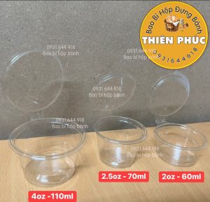 Hủ sốt 2oz nắp liền - Hủ pana cotta 60ml - Hủ nắp liền đựng panna cotta
