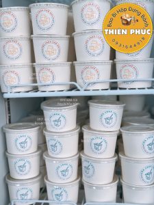 Ly tàu hủ singapore 120ml - Ly giấy đựng tàu hủ singapore 120ml - Ly giấy đựng topping chân trâu - Ly giấy 120ml đựng sữa chua phô mai đà lạt - Ly đựng sữa chua - hộp Thiên Phúc