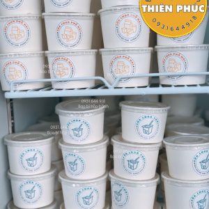 Ly tàu hủ singapore 120ml - Ly giấy đựng tàu hủ singapore 120ml - Ly giấy đựng topping chân trâu - Ly giấy 120ml đựng sữa chua phô mai đà lạt - Ly đựng sữa chua - hộp Thiên Phúc