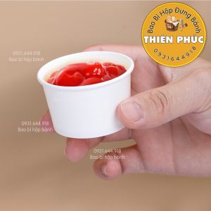 Ly tàu hủ singapore 120ml - Ly giấy đựng tàu hủ singapore 120ml - Ly giấy đựng topping chân trâu - Ly giấy 120ml đựng sữa chua phô mai đà lạt - Ly đựng sữa chua - hộp Thiên Phúc