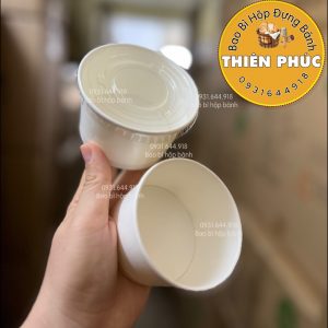 Ly tàu hủ singapore - Ly giấy đựng tàu hủ singapore 150ml nắp giấy - Ly giấy đựng kem 150ml