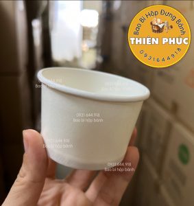 Ly tàu hủ singapore 120ml - Ly giấy đựng tàu hủ singapore 120ml - Ly giấy đựng topping chân trâu - Ly giấy 120ml đựng sữa chua phô mai đà lạt - Ly đựng sữa chua - hộp Thiên Phúc