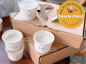 Ly tàu hủ singapore 120ml - Ly giấy đựng tàu hủ singapore 120ml - Ly giấy đựng topping chân trâu - Ly giấy 120ml đựng sữa chua phô mai đà lạt - Ly đựng sữa chua - hộp Thiên Phúc