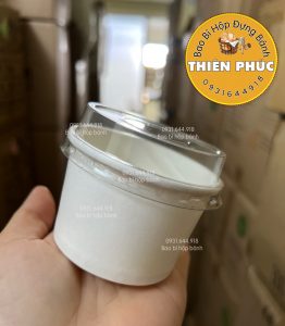 Ly tàu hủ singapore 120ml - Ly giấy đựng tàu hủ singapore 120ml - Ly giấy đựng topping chân trâu - Ly giấy 120ml đựng sữa chua phô mai đà lạt - Ly đựng sữa chua - hộp Thiên Phúc