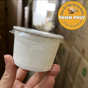 Ly tàu hủ singapore 120ml - Ly giấy đựng tàu hủ singapore 120ml - Ly giấy đựng topping chân trâu - Ly giấy 120ml đựng sữa chua phô mai đà lạt - Ly đựng sữa chua - hộp Thiên Phúc