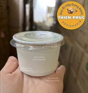 Ly tàu hủ singapore 120ml - Ly giấy đựng tàu hủ singapore 120ml - Ly giấy đựng topping chân trâu - Ly giấy 120ml đựng sữa chua phô mai đà lạt - Ly đựng sữa chua - hộp Thiên Phúc