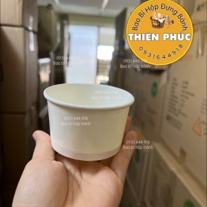 Ly tàu hủ singapore - Ly giấy đựng tàu hủ singapore 150ml nắp giấy - Ly giấy đựng kem 150ml