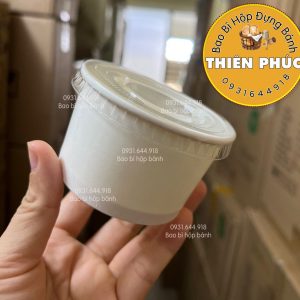Ly tàu hủ singapore - Ly giấy đựng tàu hủ singapore 150ml nắp giấy - Ly giấy đựng kem 150ml