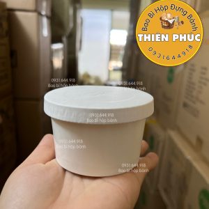 Ly tàu hủ singapore - Ly giấy đựng tàu hủ singapore 150ml nắp giấy - Ly giấy đựng kem 150ml