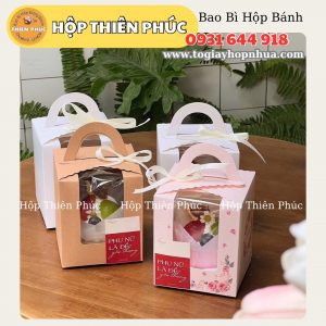 Hộp giấy đựng 1 cupcake - Hộp giấy đựng 1 ly mousse - Hộp giấy đựng 1 ly tiramisu - panna cotta tặng quà