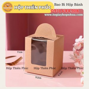 Hộp giấy đựng 1 cupcake - Hộp giấy đựng 1 ly mousse - Hộp giấy đựng 1 ly tiramisu - panna cotta tặng quà