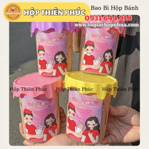 Xô Tím 700ml đựng trà sữa - Xô Hồng 700ml - Xô nhiều màu đựng trà sữa 700ml - Xô nắp sơn đựng nước
