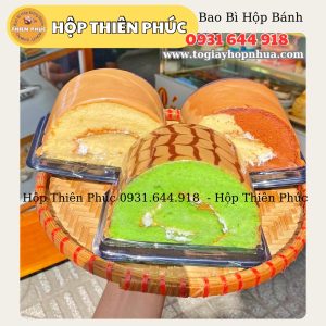 Hộp B30 đựng bánh bông lan cuộn lát lớn - Hộp B30 đựng lát bông lan cuộn lớn - Hộp B30 đựng lát bánh lớn - Hộp b30 đựng bánh ngọt