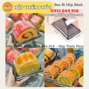 Hộp B30 đựng bánh bông lan cuộn lát lớn - Hộp B30 đựng lát bông lan cuộn lớn - Hộp B30 đựng lát bánh lớn - Hộp b30 đựng bánh ngọt