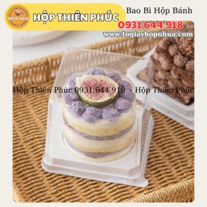 Hộp HT-902 đựng bánh mousse - đựng bánh kem nhỏ kèm nĩa - Hộp XY-902 đựng bánh tiramisu - Hộp vuông kèm nĩa - Hộp đựng bánh mini kèm nĩa - Hộp kèm nĩa
