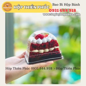 Hộp a93 đựng bánh bông lan cuộn lát - hộp a93 đựng lát bánh bông lan nhỏ - hộp a93 đựng lát bánh - hộp a93 đựng bánh rondo