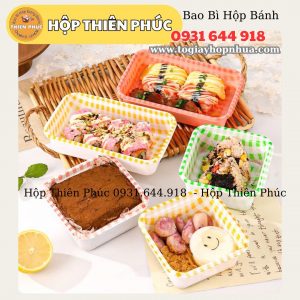 Hộp caro chữ nhật đựng bánh - Hộp chữ nhật đựng tiramisu - Hộp caro chữ nhật đựng thức ăn - Hộp caro chữ nhật đựng cơm cuộn - Hộp caro chữ nhật đựng sushi - Hộp caro chữ nhật sushi