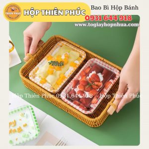 Hộp caro chữ nhật đựng bánh - Hộp chữ nhật đựng tiramisu - Hộp caro chữ nhật đựng thức ăn - Hộp caro chữ nhật đựng cơm cuộn - Hộp caro chữ nhật đựng sushi - Hộp caro chữ nhật sushi