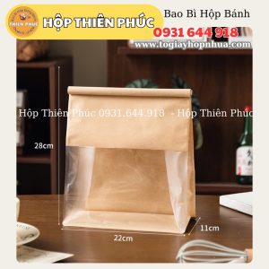 Túi giấy kraft đựng bánh sanwich - Túi giấy đựng bánh su kem - Túi giấy đựng bánh sừng trâu - Túi giấy đựng bánh ngọt - Túi giấy đựng bánh croisant - Túi giấy đựng bánh mì hoa cúc