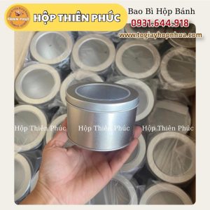 Hộp thiếc tròn đựng tiramisu - Hộp thiếc tròn đựng bánh mousse - Hộp thiếc tròn đựng panna cotta trái cây - Hộp thiếc tròn đựng bánh quy - socola