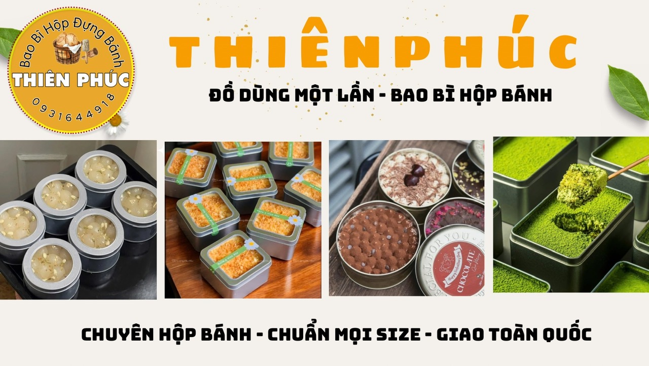 Hộp thiên phúc - hộp thiếc đựng bánh lạnh - Hộp đựng bánh - Hộp nhựa đựng bánh